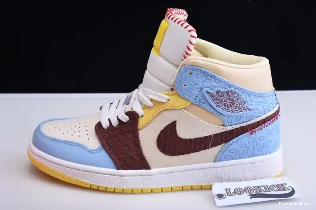 MaikeSneakers Air Mid Jordan 1 CU2803-200 Fearless x Maison Rouge SE Chateau 0519